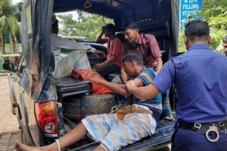নোয়াখালীতে আসামি নেয়ার পথে গাড়ির সিলিন্ডার বিস্ফোরণে ৪ পুলিশ আহত