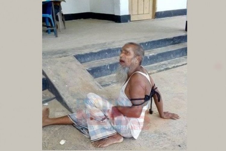 বৃদ্ধকে রশি দিয়ে বেঁধে লাঠি দিয়ে পেটালেন গাজির ভিটার ইউপি চেয়ারম্যান