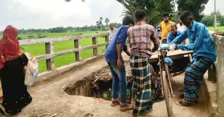 ময়মনসিংহে দেউলার খালের সেতু এখন মরণ ফাঁদ