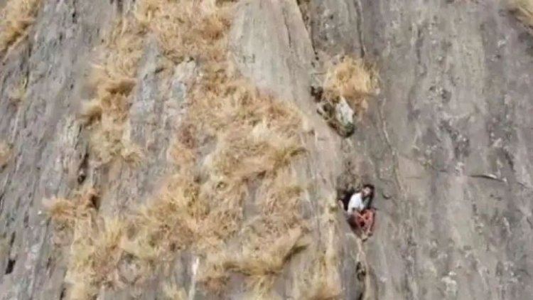 পাহাড়ের ভাজে আটকে পড়া যুবক দুই দিন পর উদ্ধার