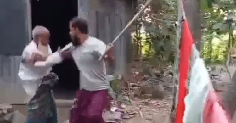সম্পত্তির জন্য বাবাকে পেটালেন ছেলে, ভিডিও ভাইরাল