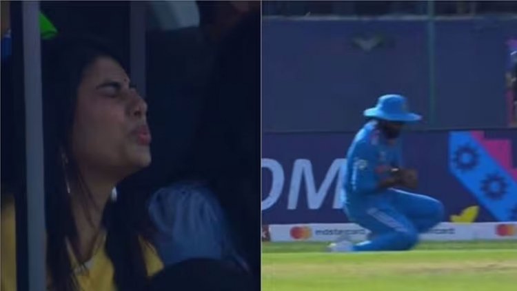 সহজ ক্যাচ ছাড়লেন জাদেজা, গ্যালারিতে আক্ষেপে পুড়লেন তার স্ত্রী