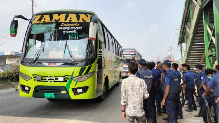 সাভারে ঢাকা-আরিচা মহাসড়কে র্যাব-পুলিশের চেকপোস্ট, তল্লাশি