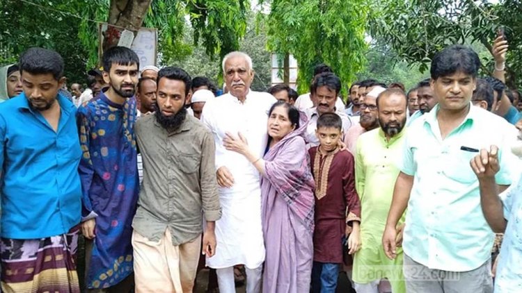 জেল থেকে মুক্তি পেয়েই স্ত্রীর জানাজায় বিএনপি নেতা চাঁদ