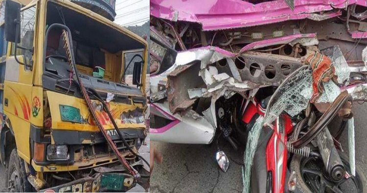গাইবান্ধায় ট্রাক-বাস চাপায় মোটরসাইকেলের ৩ আরোহী নিহত